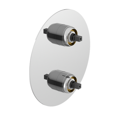 ULTRAMIX korpus do baterii prysznicowej podtynkowej, 2 wyjścia, obrotowy przełącznik, chrom