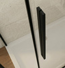 LUXOR BLACK drzwi prysznicowe 1200 mm, szkło czyste