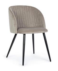 Krzesło BIZZOTTO QUEEN – taupe (2 szt.)