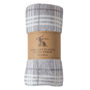 Checkmate Rolled Fleece Silver 1400 x 1800 mm