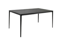 Stół SLIM 140x80 czarny - ceramiczny marmur, aluminium