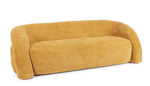 Sofa BIZZOTTO CLEMENCE 3-osobowa – musztardowy