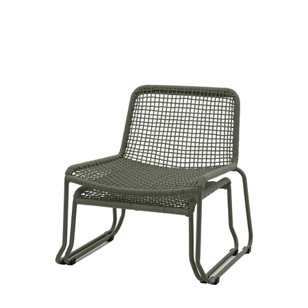 Sassano Lounge Chair with Footstool Green