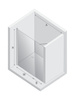 Drzwi wnękowe NEW SOLEO LIGHT GOLD 1D U 100x195 szkło czyste 6mm Active Shield 2.0