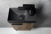 PICCOLINO umywalka betonowa, 30,8x17cm, bateria z prawej strony, antracyt mat