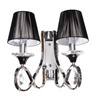 LAMPA ŚCIENNA KINKIET KRYSZTAŁOWY CZARNY NEGRIO W2