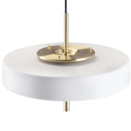 Lampa wisząca ARTDECO 35 cm - biało - złota do salonu