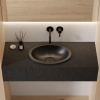 SHELL M+ umywalka podblatowa, 38 x 25 cm, black lava mat