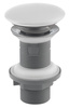 Odpływ umywalkowy 5/4", klik-klak, korek ceramiczny, 20-70mm, biały mat
