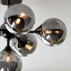 Lampa sufitowa Oscar – 6-punktowa, czarna / dymiona, 49,8 × 49,8 × 37 cm