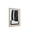 Obraz w ramie „Abstract Noir et Blanc” – czarny, 60 × 2,6 × 80 cm