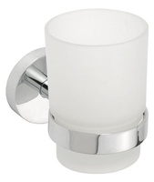 X-ROUND kubek, szkło mleczne, chrom