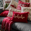 Heritage Check Faux Mohair Throw Red 1300x1700mm