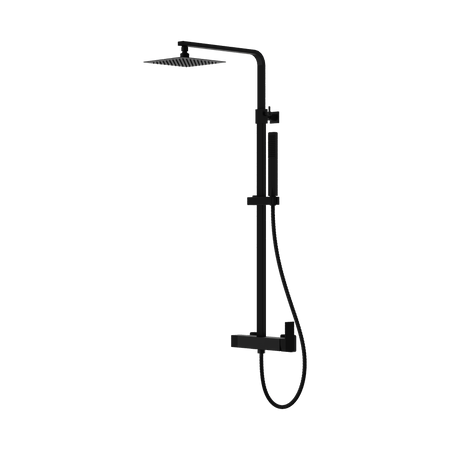 Natynkowy zestaw prysznicowy z deszczownicą Aquila Matt Black