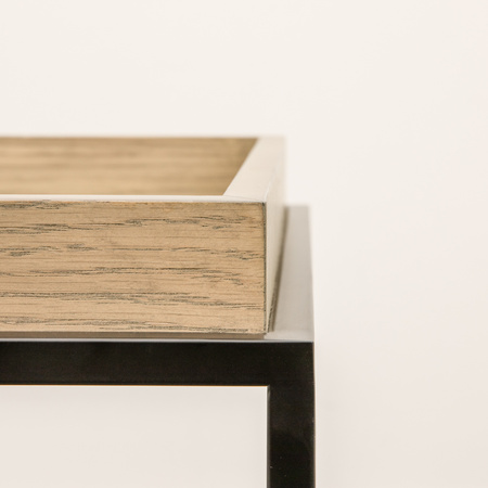 Stolik pomocniczy Forden Tray, szary, 550 x 550 x 600 mm