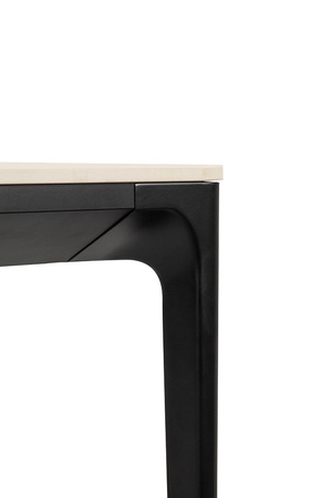 Stół SLIM 140x80 biały, czarny -          ceramiczny marmur, aluminium