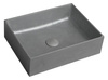 FORMIGO umywalka betonowa nablatowa, 47,5x36,5cm, srebrny mat