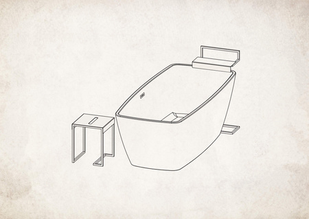 Taboret - stolik łazienkowy