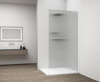 ESCA WHITE MATT jednoczęściowa kabina przysznicowa Walk-In, montaż przy ścianie, szkło Flute, 1000 mm