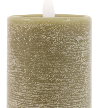 LED 1 Wick Candle Olive 3pk 70x70x150mm