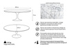 Stół TULIP ELLIPSE MARBLE CARRARA 200     biały - marmur, metal