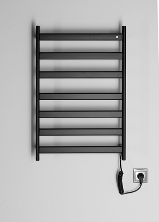 ELIAS  elektryczna suszarka na ręczniki 490x730x110 mm, 105 W, czarny mat