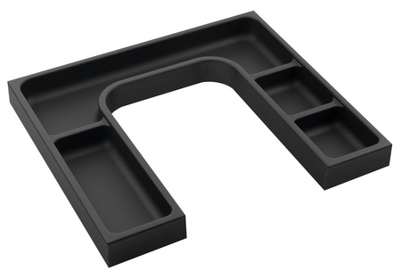 Organizer LINDO "U" 372x36x323 mm, plastik, antracyt
