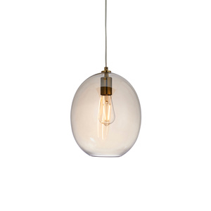 Kelda Oval Pendant Satin Brass Champagne