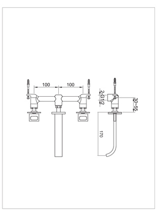 NEXEN-S Chrom Podtynkowa bateria umywalkowa