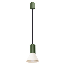 Lampa wisząca ESTRIA 1 beżowa/zielona oliwka