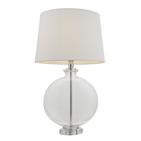 Lampa stołowa Gideon – przezroczysty / nikiel, 35 × 35 × 59,5 cm