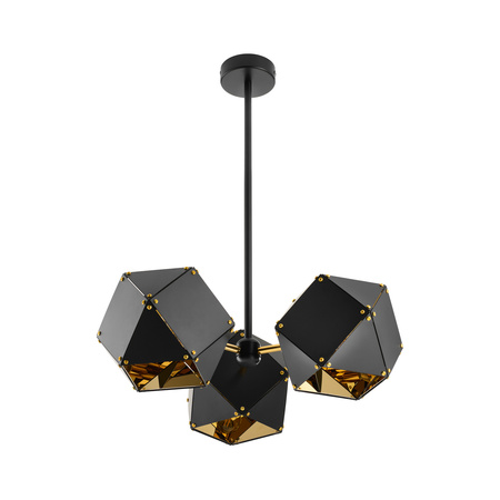 Lampa wisząca NEW GEOMETRY-3 czarno złota 45 cm