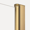 NZ2 Kabina prysznicowa NEW SOLEO GOLD BRUSHED walk-in U 100x195 szkło czyste 6mm Active Shield 2.0