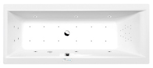 CLEO wanna z hydromasażem, 170x75x48cm, Highline Hydro-Air, chrom