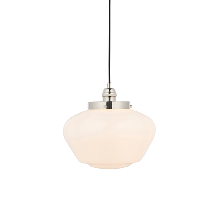 Camberley 1 Pendant Light Bright Bickel Opal Glass