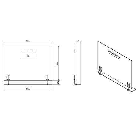 WEGA lustro z półką 100x80cm