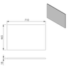 Blat DTDL 71x1,8x46,5cm, sosna rustykalna