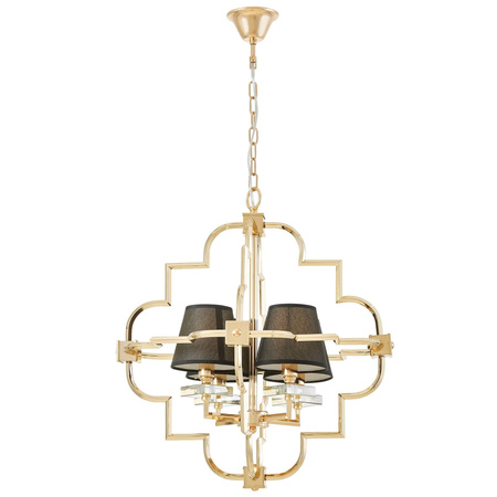 LAMPA WISZĄCA NOWOCZESNA CZARNO-ZŁOTA BALTIMORE W4
