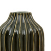 Organic Ribbed Vase Olive 180x180x365mm