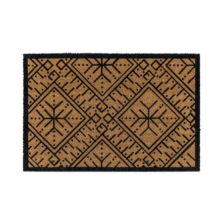 Wycieraczka z włókna kokosowego Ikat Black and Natural 600 x 900 mm