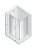 Kabina prysznicowa SMART GOLD BRUSHED 1D prostokątna U 110x80x200 szkło czyste 8mm Active Shield 2.0