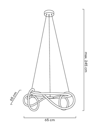 MOOSEE lampa wisząca SERPIENTE 60 czarna