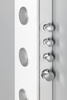 SPIRIT ROUND panel prysznicowy z baterią termostatyczną 250x1550mm, biały