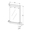 Lustro z oświetleniem LED i półką 60x80cm, wyłącznik