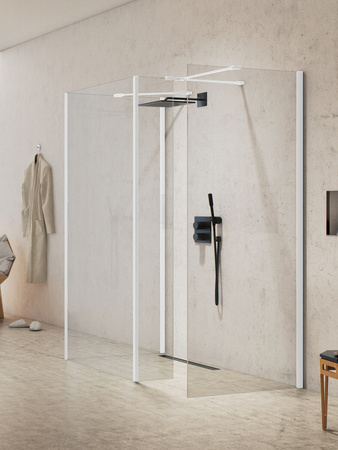 KABINA NEW MODUS WHITE WALK-IN U 80x200 CZYSTE 8mm ACTIVE SHIELD