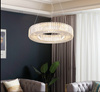 Lampa wisząca CRISTAL 60 cm -  LED, żyrandol kryształowy, złoty