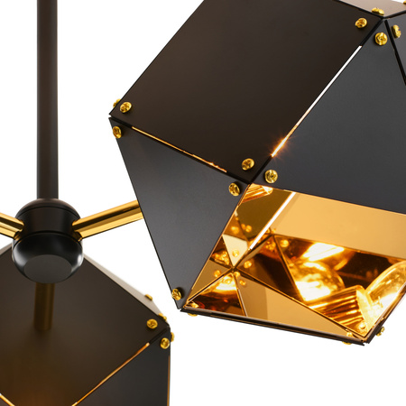 Lampa wisząca NEW GEOMETRY-3 czarno złota 45 cm