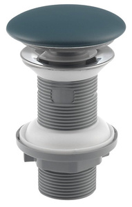 Odpływ umywalkowy 5/4", klik-klak, korek ceramiczny, 20-70mm, petrol zielony