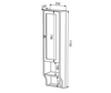 RETRO szafka do lustra 25x115x20cm, buk, prawa