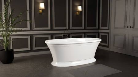 VELIA wanna wolnostojąca, kompozyt, 167x83x62,5cm, biały